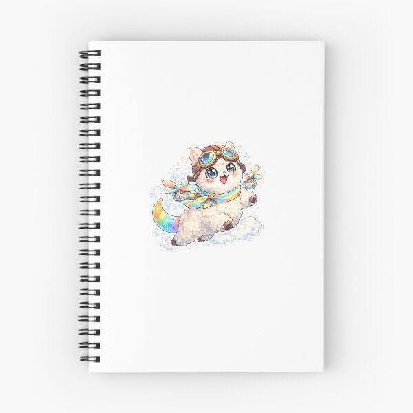 Item preview, Marshmallow Alpaca Pilot – Sky Adventure Kawaii Sticker designed and sold by blossomfun.