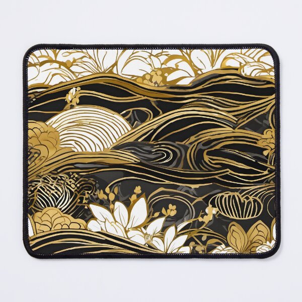 Item preview, Japanese Japanese Traditional Pattern - Traditional gold black Wagara Design designed and sold by KS-PopArtJapan.