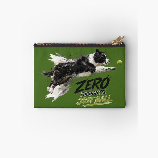 Item preview, Zero Thoughts Just Ball – Funny Border Collie Fetch Dog Art designed and sold by 88 Design.