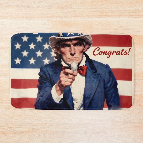 Item preview, Uncle Sam USA 250 Congrats Patriotic Vintage Poster designed and sold by DW-AiRT.