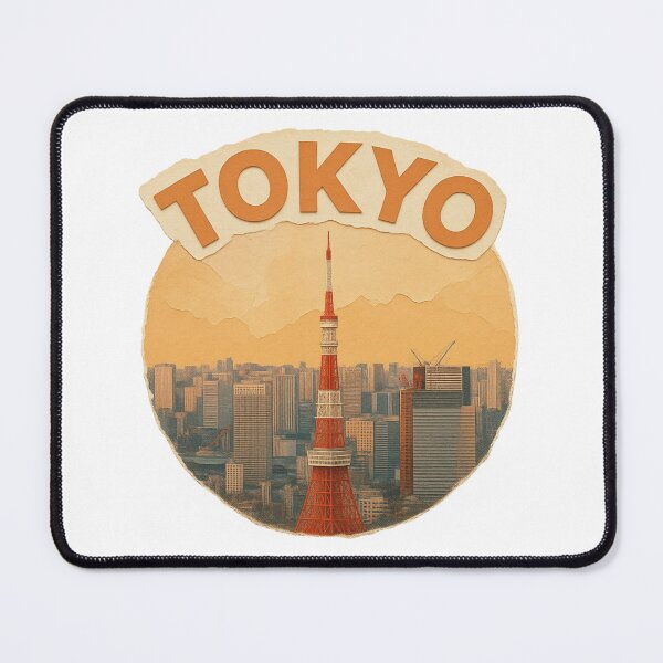 Item preview, Vintage Art of the Tokyo Tower designed and sold by Inkwell Designs.