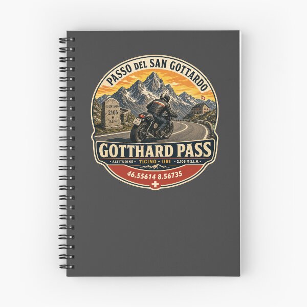 Item preview, Gotthard Pass Switzerland Gotthardpass Motorcycle Sticker TShirt 05 designed and sold by OuterShellUK.