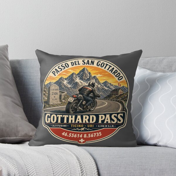 Item preview, Gotthard Pass Switzerland Gotthardpass Motorcycle Sticker TShirt 05 designed and sold by OuterShellUK.