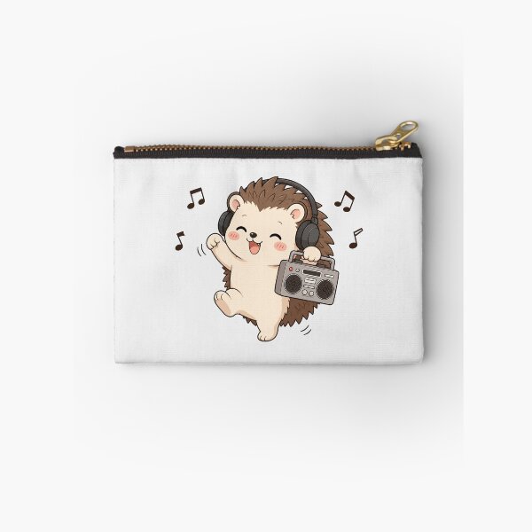 Item preview, Cute Hedgehog Listening to Music Kawaii Retro Boombox designed and sold by Seculinator.