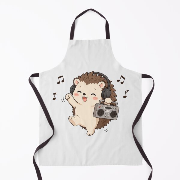 Item preview, Cute Hedgehog Listening to Music Kawaii Retro Boombox designed and sold by Seculinator.