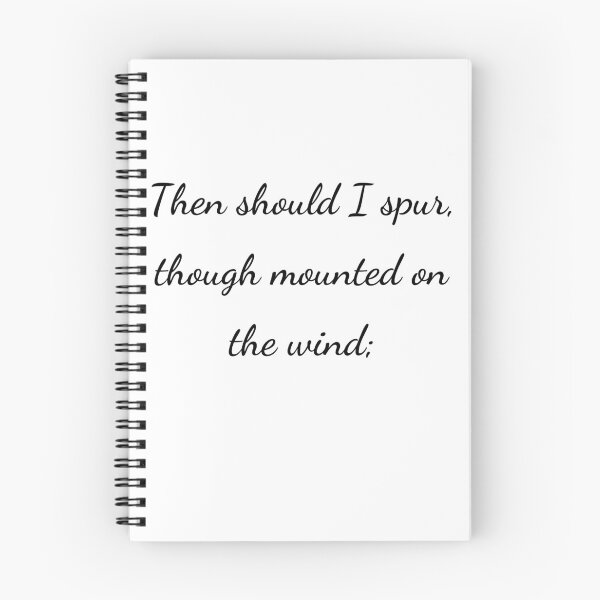 Item preview, "Then should I spur, though mounted on the wind;" - handwriting black designed and sold by ariksworld.