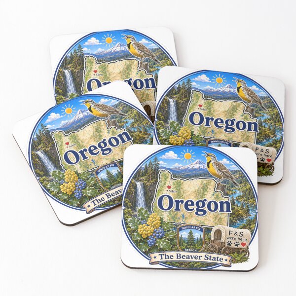 Item preview, Oregon - Collect America with Freckle and Spencer designed and sold by CollectrsCornr.