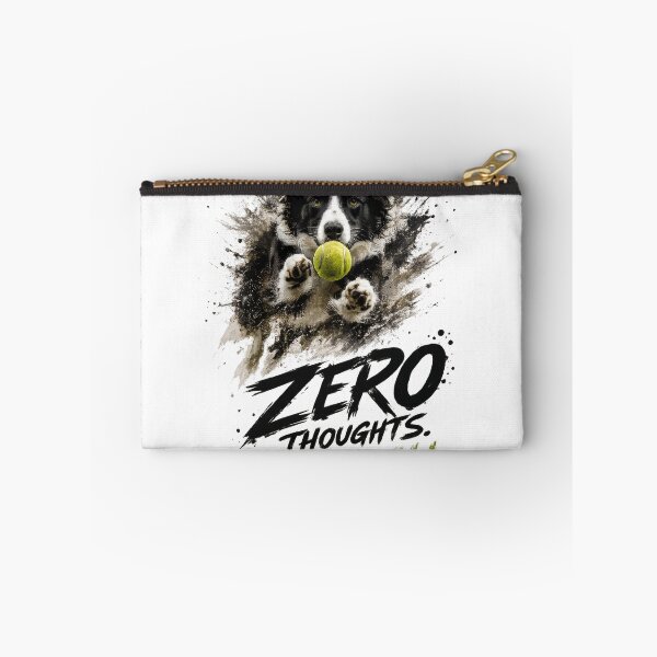 Item preview, Zero Thoughts Just Ball – Funny Border Collie Fetch Dog Art designed and sold by 88 Design.