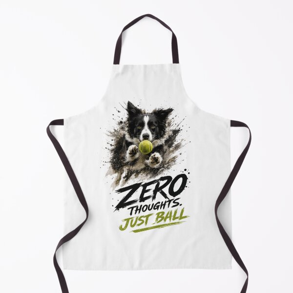 Item preview, Zero Thoughts Just Ball – Funny Border Collie Fetch Dog Art designed and sold by 88 Design.