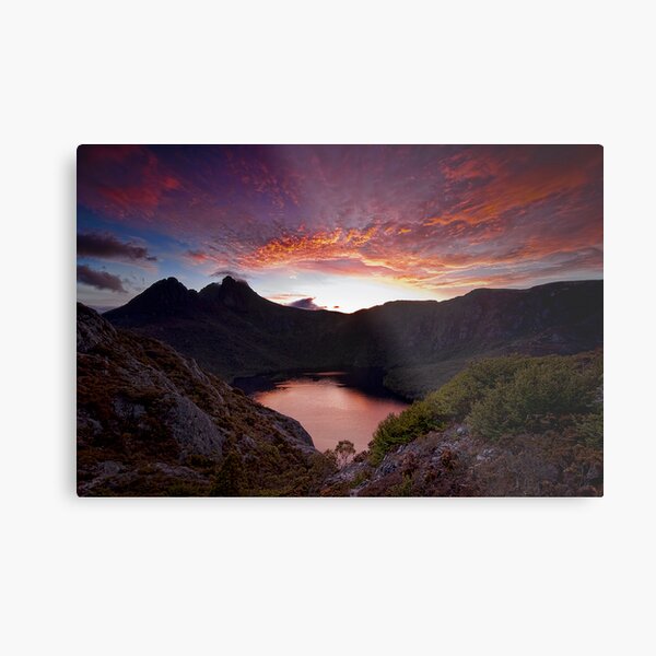 Fiery Cradle Mountain Metal Print