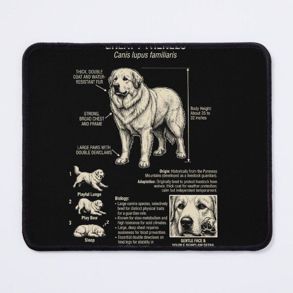 Item preview, Great Pyrenees Scientific Anatomy Biology Dog Lover designed and sold by Kimberley King Art King Art.