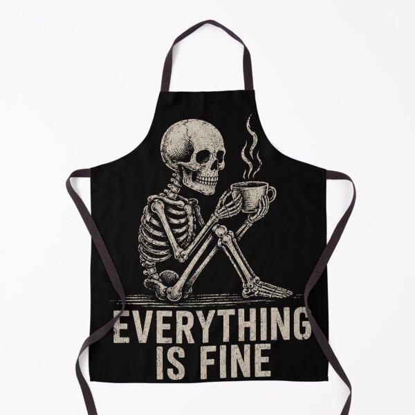 Item preview, Skeleton sitting and drinking coffee – Fun design for exhausted coffee lovers. Dark background version designed and sold by FusiTink.