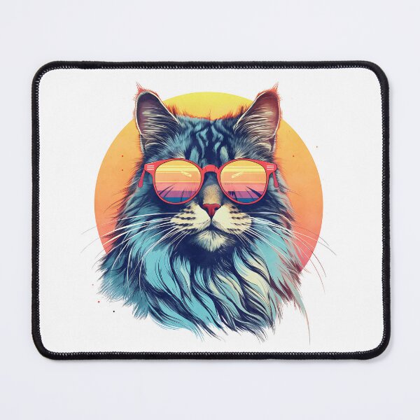 Item preview, Rainbow sunset cat with sunglasses designed and sold by Tiny-Love ⭐⭐⭐⭐⭐.