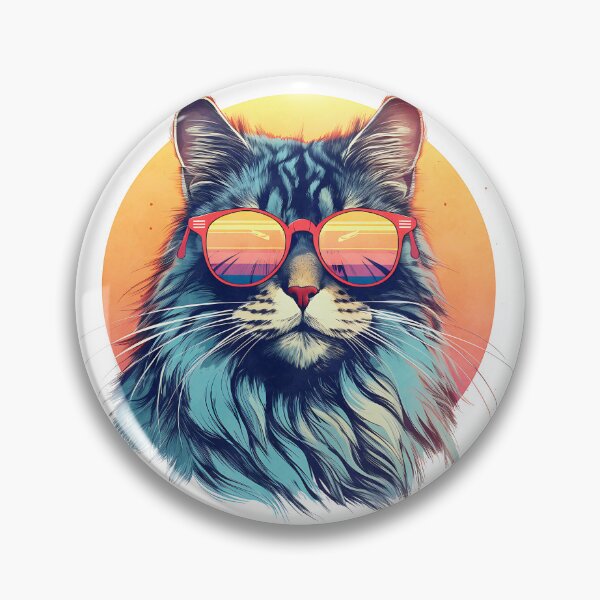 Item preview, Rainbow sunset cat with sunglasses designed and sold by Tiny-Love ⭐⭐⭐⭐⭐.