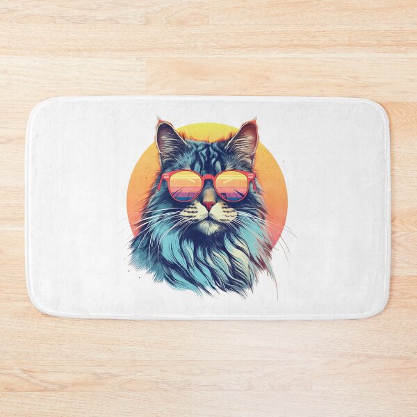 Item preview, Rainbow sunset cat with sunglasses designed and sold by Tiny-Love ⭐⭐⭐⭐⭐.