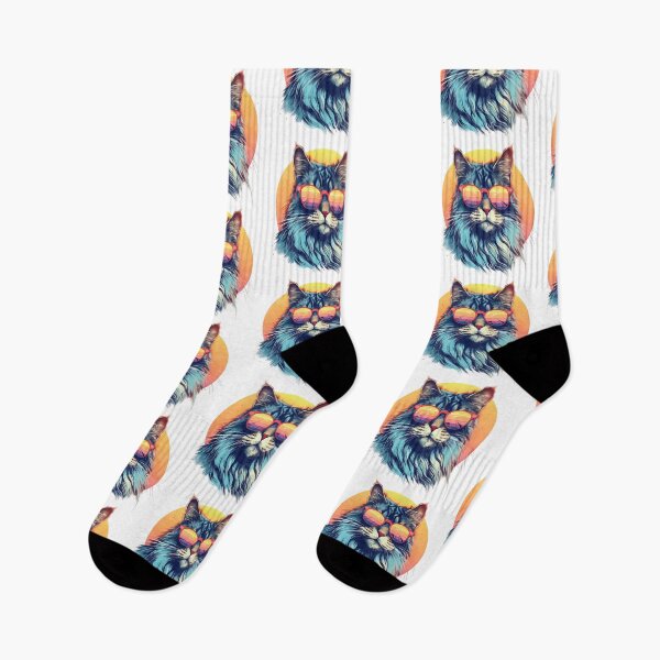 Item preview, Rainbow sunset cat with sunglasses designed and sold by Tiny-Love ⭐⭐⭐⭐⭐.