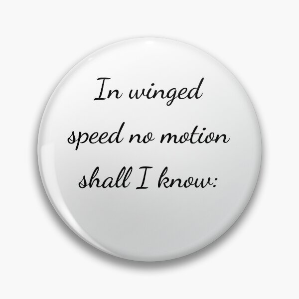 Item preview, "In winged speed no motion shall I know:" - handwriting black designed and sold by ariksworld.