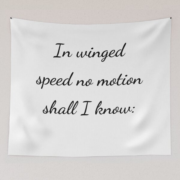 Item preview, "In winged speed no motion shall I know:" - handwriting black designed and sold by ariksworld.