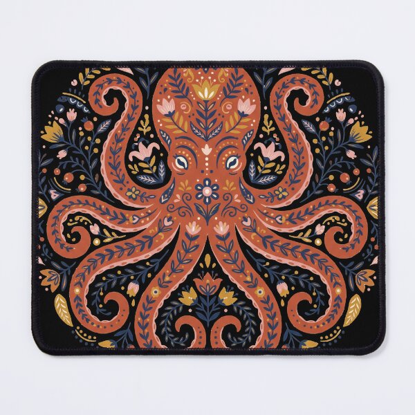 Item preview, Folk Art Floral Octopus Mandala designed and sold by seven things shop.