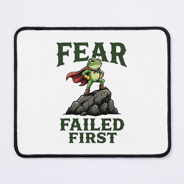 Item preview, Fear Failed First Funny Motivational Frog Design designed and sold by D3monic.