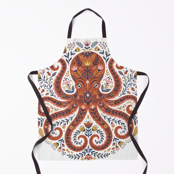 Item preview, Folk Art Floral Octopus Mandala designed and sold by seven things shop.