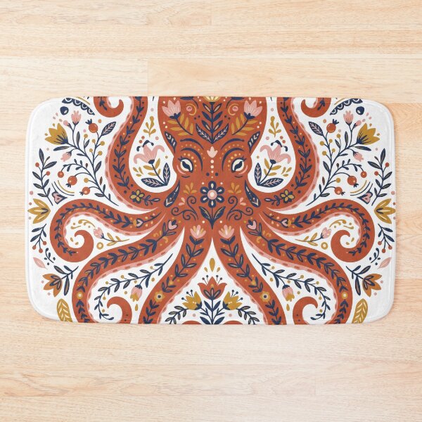 Item preview, Folk Art Floral Octopus Mandala designed and sold by seven things shop.
