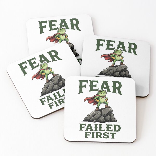 Item preview, Fear Failed First Funny Motivational Frog Design designed and sold by D3monic.