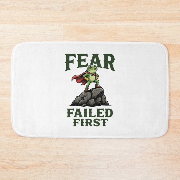 Item preview, Fear Failed First Funny Motivational Frog Design designed and sold by D3monic.