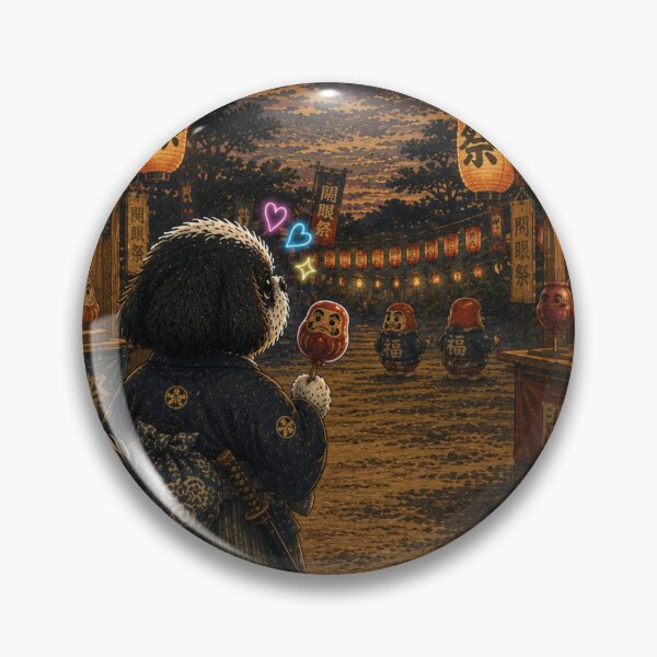 Item preview, Shih Tzu Samurai at Daruma Festival designed and sold by ShihTzuRareArt.