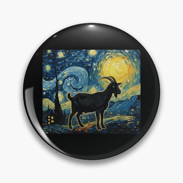 Item preview, Goat Starry Night Van Gogh Art Lover Men Women designed and sold by Littermin.