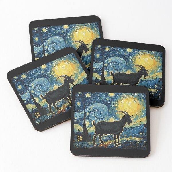 Item preview, Goat Starry Night Van Gogh Art Lover Men Women designed and sold by Littermin.