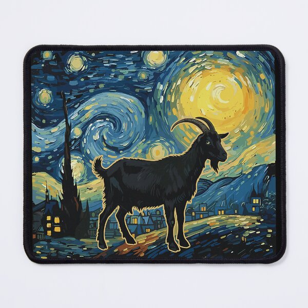 Item preview, Goat Starry Night Van Gogh Art Lover Men Women designed and sold by Littermin.