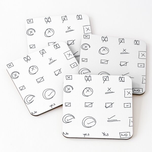Item preview, Yes No Labels with Check and X Marks – Handwritten Planner Elements Set designed and sold by EmeraldeaDesign.