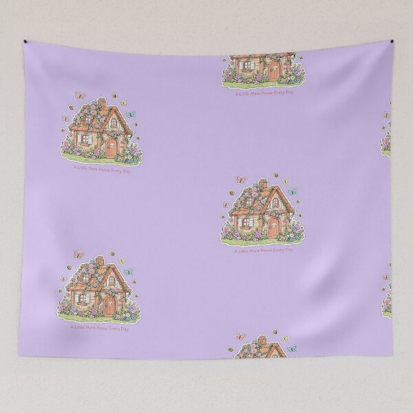 Item preview, A Little More Peace Every Day Cottage Core Illustration designed and sold by carestazafeli.