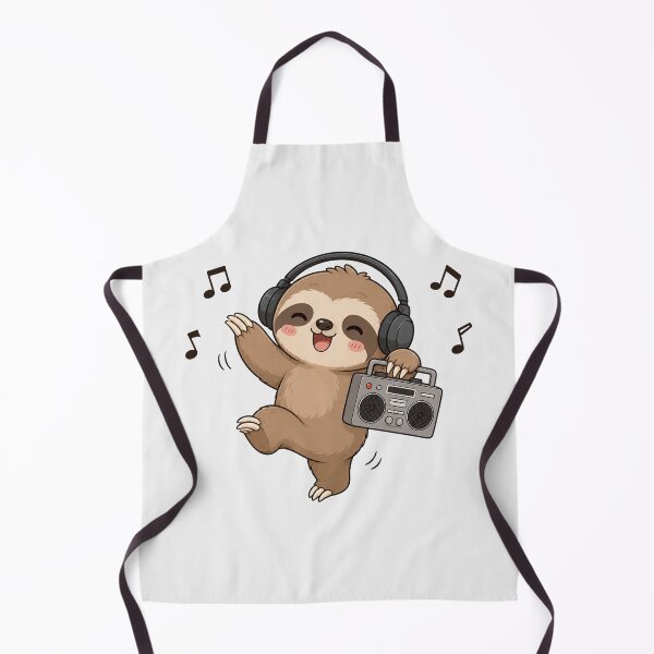 Item preview, Cute Sloth Listening to Music Kawaii Retro Boombox designed and sold by Seculinator.
