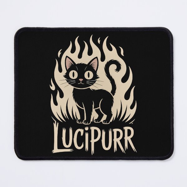 Item preview, Lucipurr Cute Evil Black Cat Flame Vector designed and sold by luffy2374.