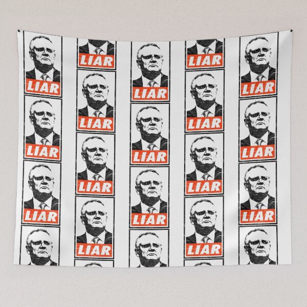 Item preview, Scott Morrison Liar (White Worn Look) designed and sold by yanamily.