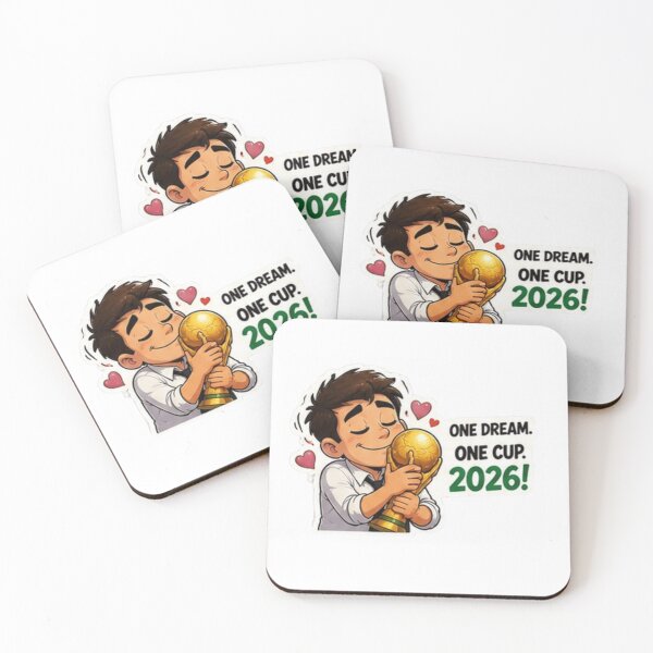 Item preview, One Dream One Cup 2026 Cute Football Trophy designed and sold by Pixanova.