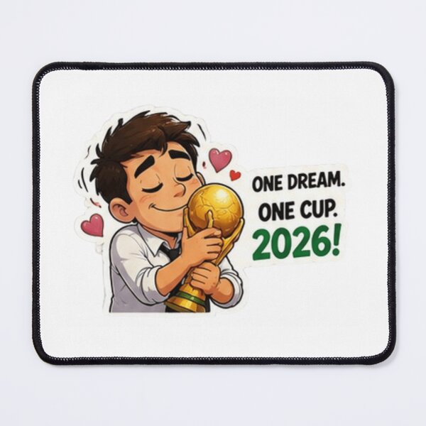 Item preview, One Dream One Cup 2026 Cute Football Trophy designed and sold by Pixanova.