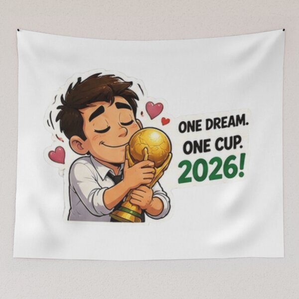 Item preview, One Dream One Cup 2026 Cute Football Trophy designed and sold by Pixanova.