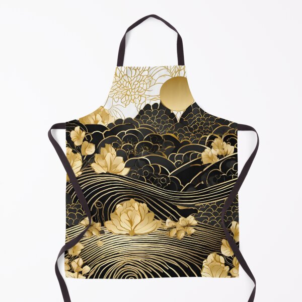 Item preview, Japanese Japanese Traditional Pattern - Traditional gold black Wagara Design designed and sold by KS-PopArtJapan.