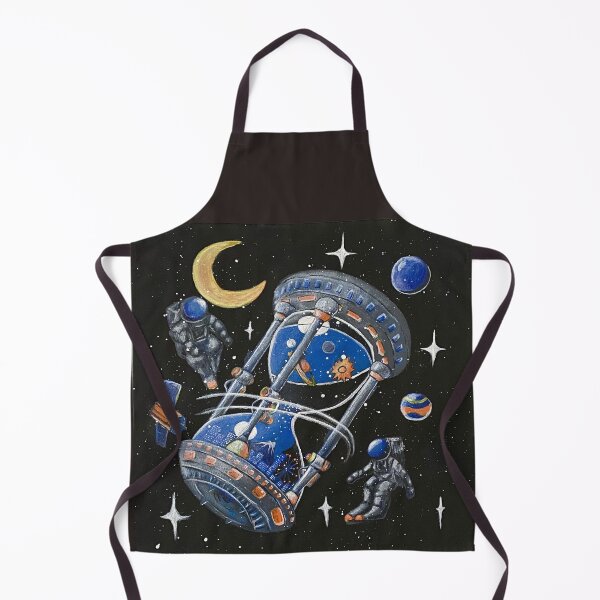 Item preview, Cosmic Hourglass — Sci-Fi Space Station Acrylic Painting designed and sold by jimmytedesky.