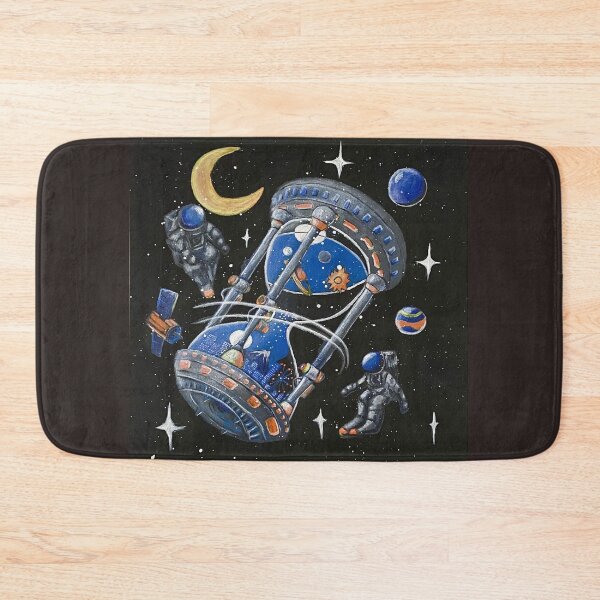 Item preview, Cosmic Hourglass — Sci-Fi Space Station Acrylic Painting designed and sold by jimmytedesky.