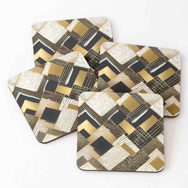 Item preview, Japanese Japanese Traditional Pattern - Traditional gold black Wagara Design designed and sold by KS-PopArtJapan.