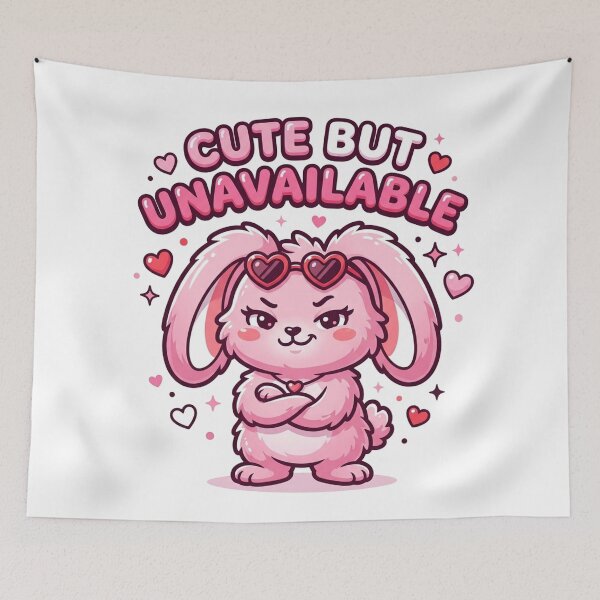 Item preview, Cute But Unavailable Fluffy Bunny Sassy Design designed and sold by D3monic.