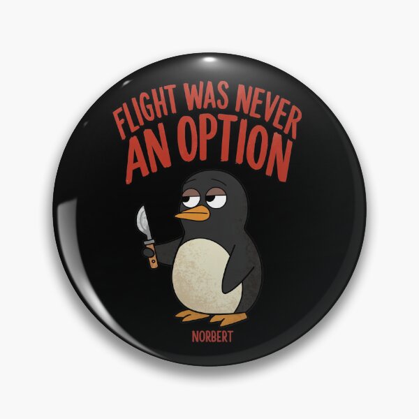 Item preview, Flight Was Never an Option - Funny Sarcastic Penguin Norbert Dark Humor Cartoon Tee designed and sold by DONT ASK CLUB.