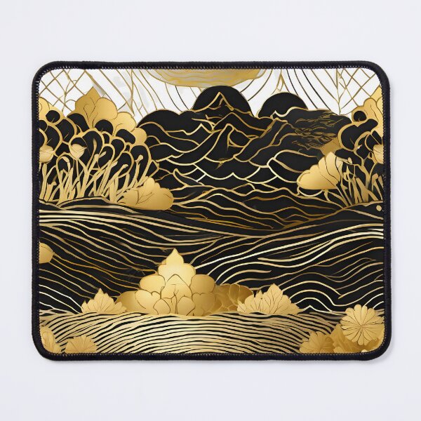 Item preview, Japanese Japanese Traditional Pattern - Traditional gold black Wagara Design designed and sold by KS-PopArtJapan.