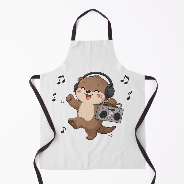 Item preview, Cute Otter Listening to Music Kawaii Retro Boombox designed and sold by Seculinator.