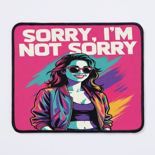 Item preview, Sorry, I’m Not Sorry – Confidence Level: Expert Graphic T-Shirt Design | Bold Women Statement Tee | Retro Neon Streetwear Fashion designed and sold by Sushikidsntod.