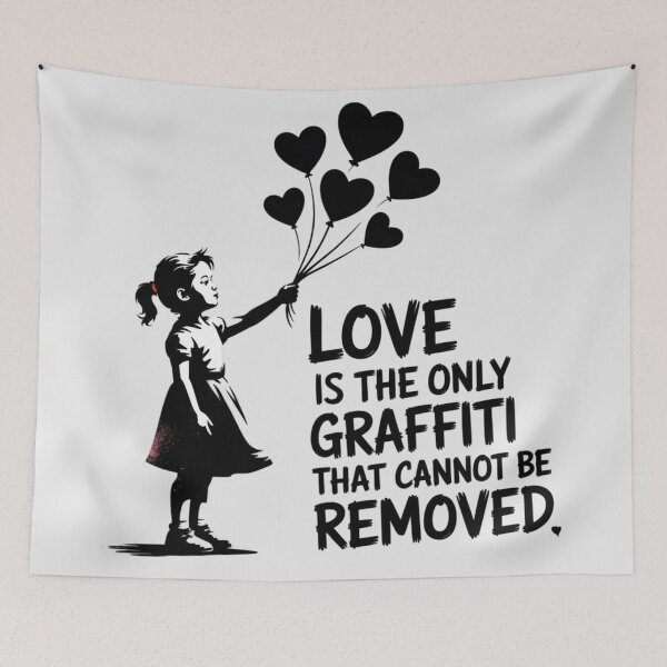Item preview, Banksy - Love is the only graffiti that cannot be removed designed and sold by 123ks.